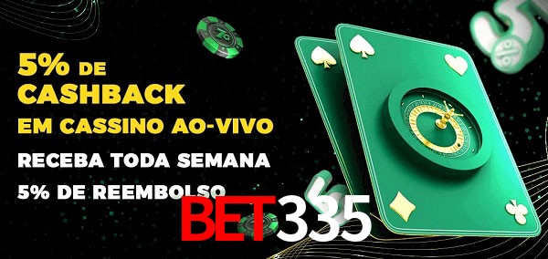 Promoções do cassino ao Vivo BET335